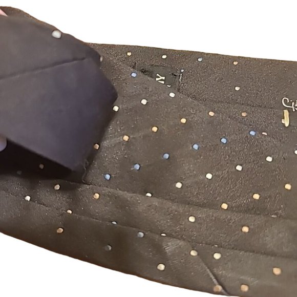 Givenchy Monsieur Tie Silk Blend Brown Polka Dot Casual Formal Classic Logo - Picture 8 of 13